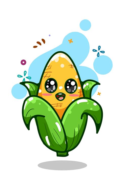 cute corn drawing